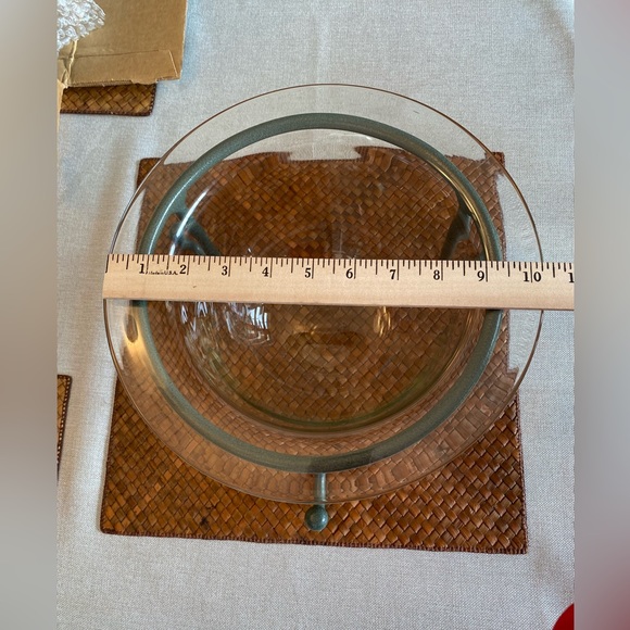 Partylite “Seville” tabletop 3 wick candle holder & glass insert. Green Mexico - Picture 8 of 9